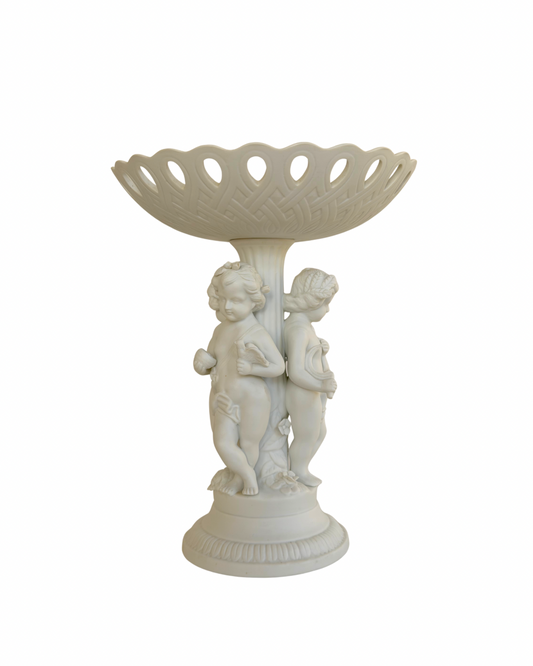 Bisque Cherub Pedestal