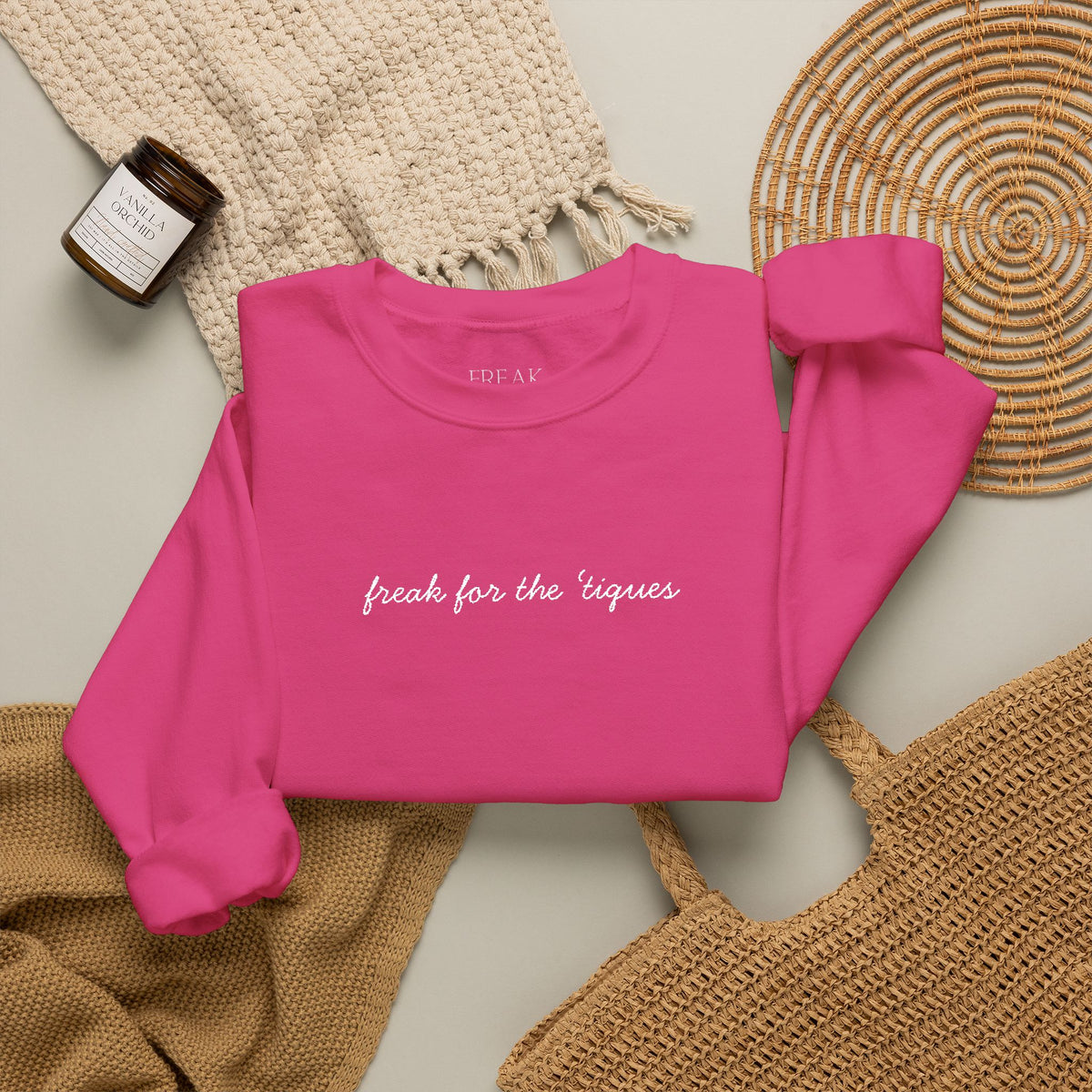 "Drinks for the Tigers" Black Crewneck Sweatshirt — Minimal Script College Fan Pullover