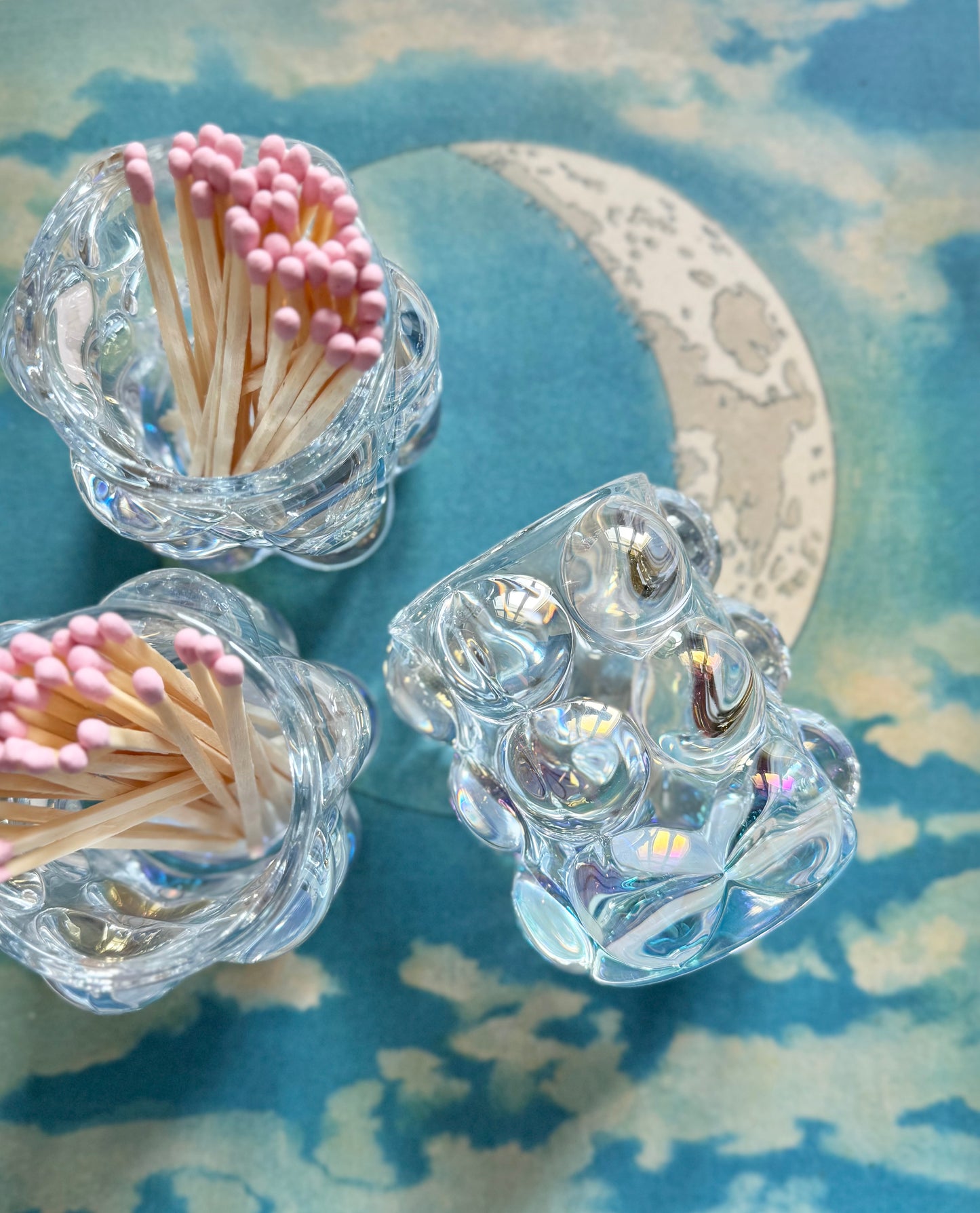 Iridescent Hobnail Votive