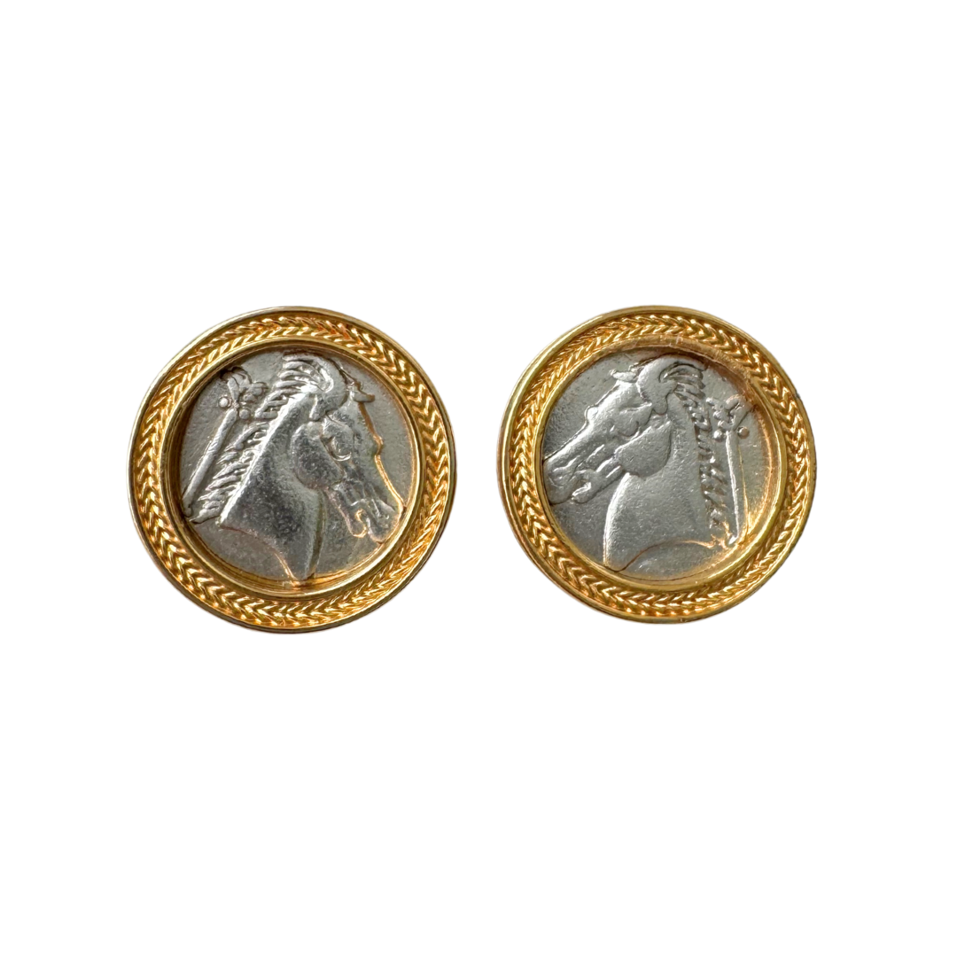 Monet Clip-On Horse Earrings