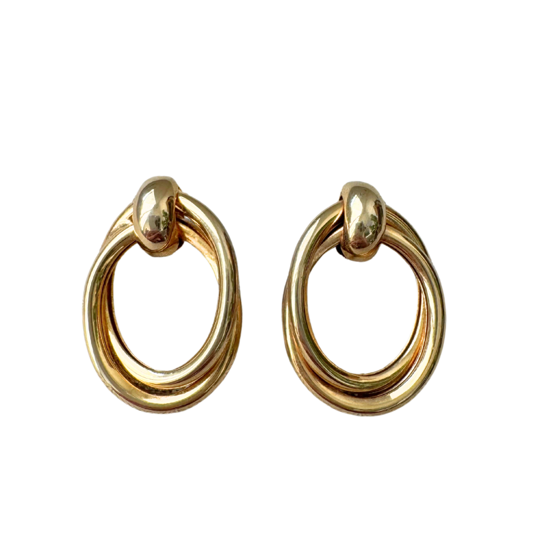 Golden Knotted Hoop Earrings