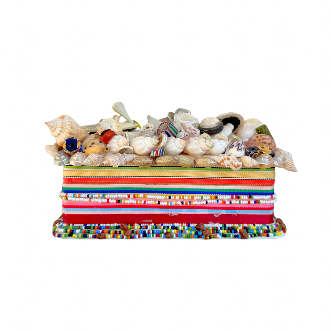 Folk Art Shell Box