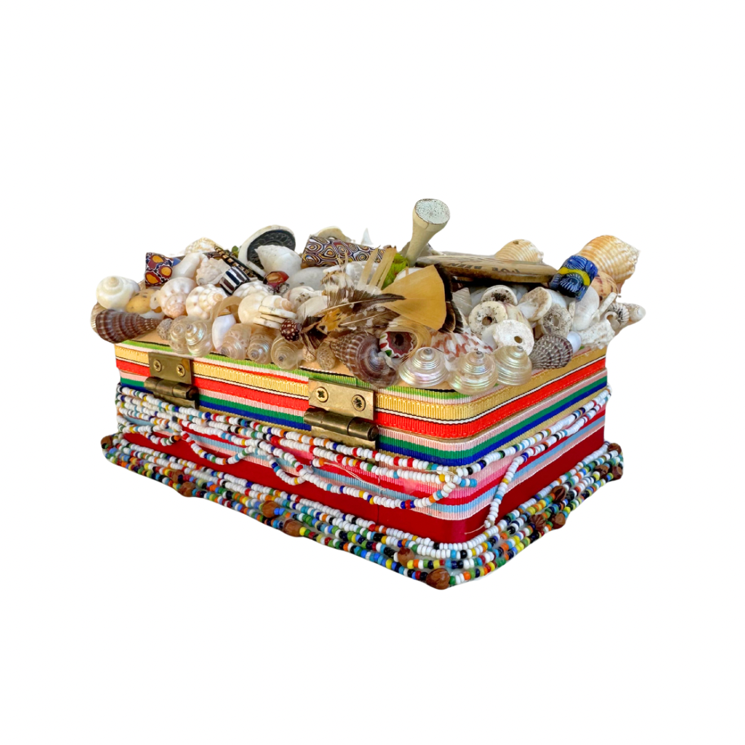 Folk Art Shell Box