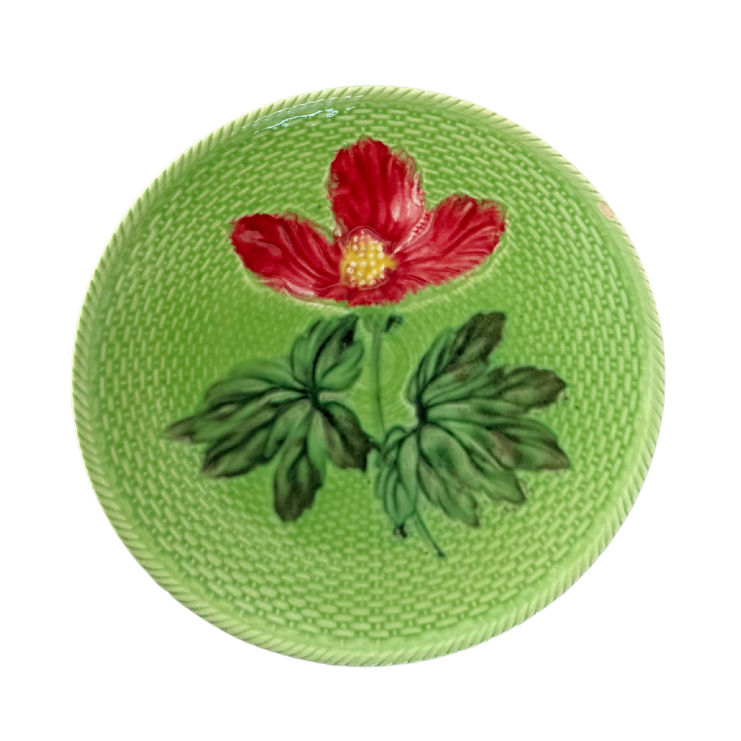 Floral Majolica Plate PAIR