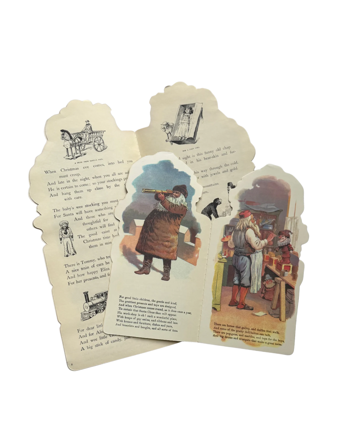 2pc Vintage Santa Books
