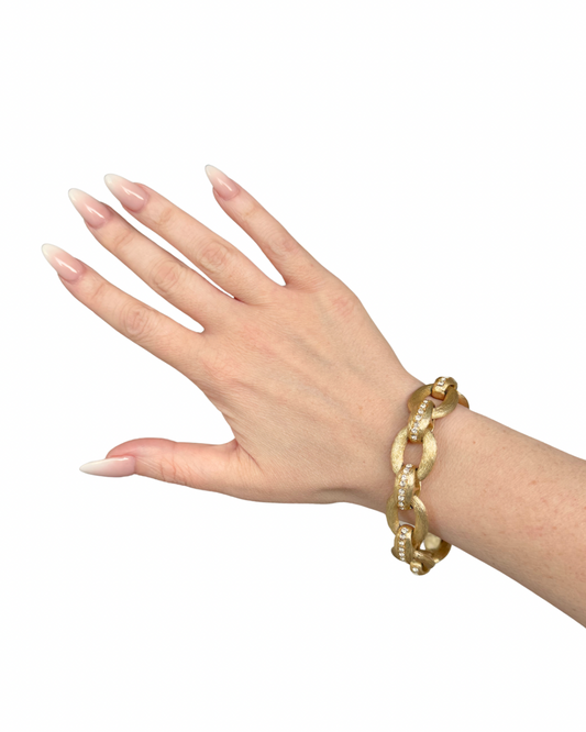 Brushed Gold Link Bracelet