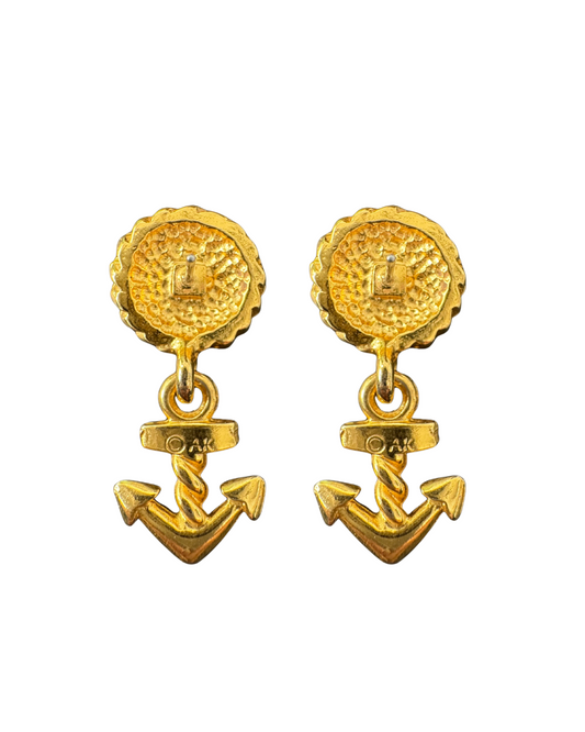 Anne Klein Anchor Earrings