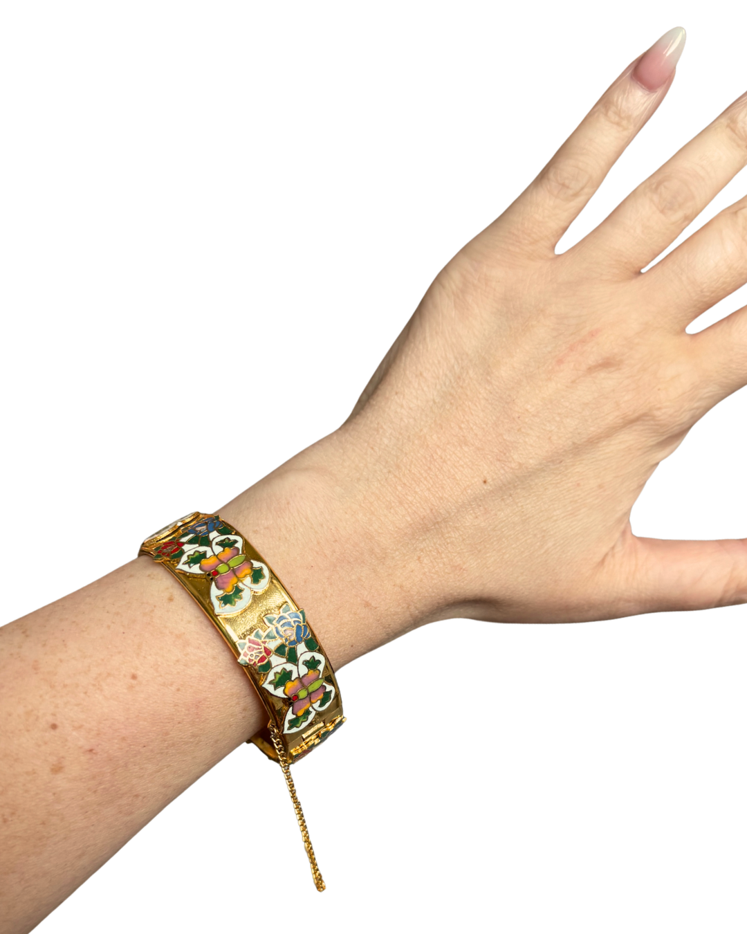 Cloisonne Style Butterfly Bangle
