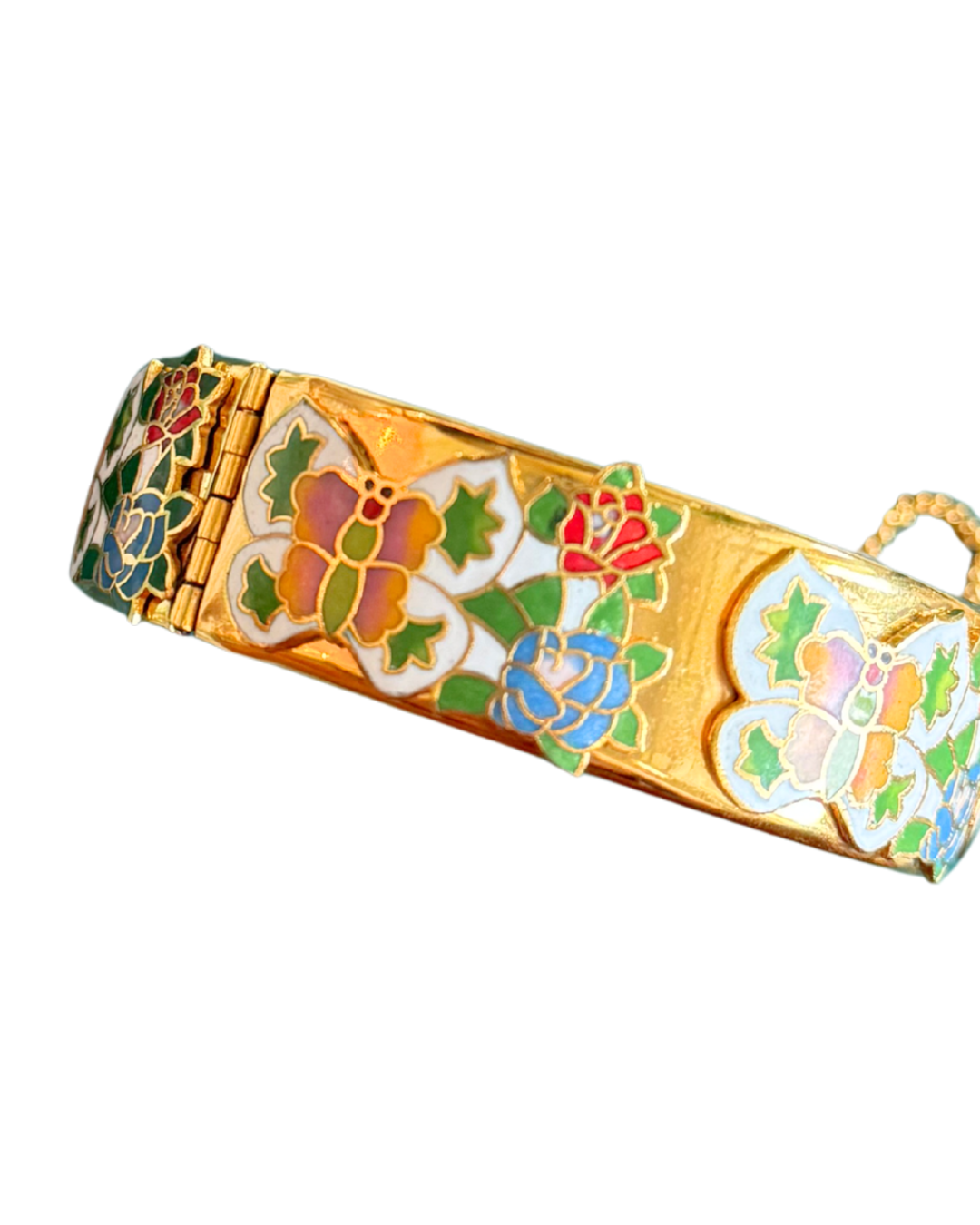 Cloisonne Style Butterfly Bangle
