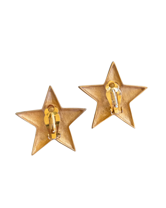 FO Ink Star Clip-On Earrings