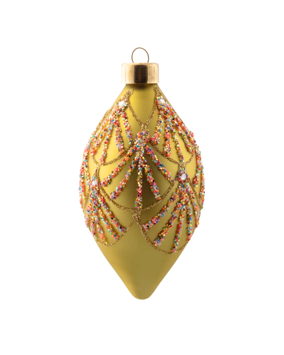 Chartreuse Glitter Ornament