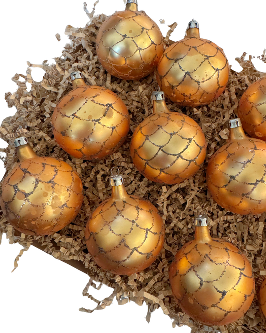 Gold Fish Scale Ornaments