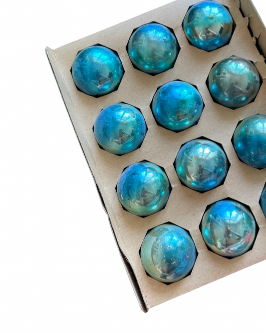Vintage Blue Ombré Ornaments