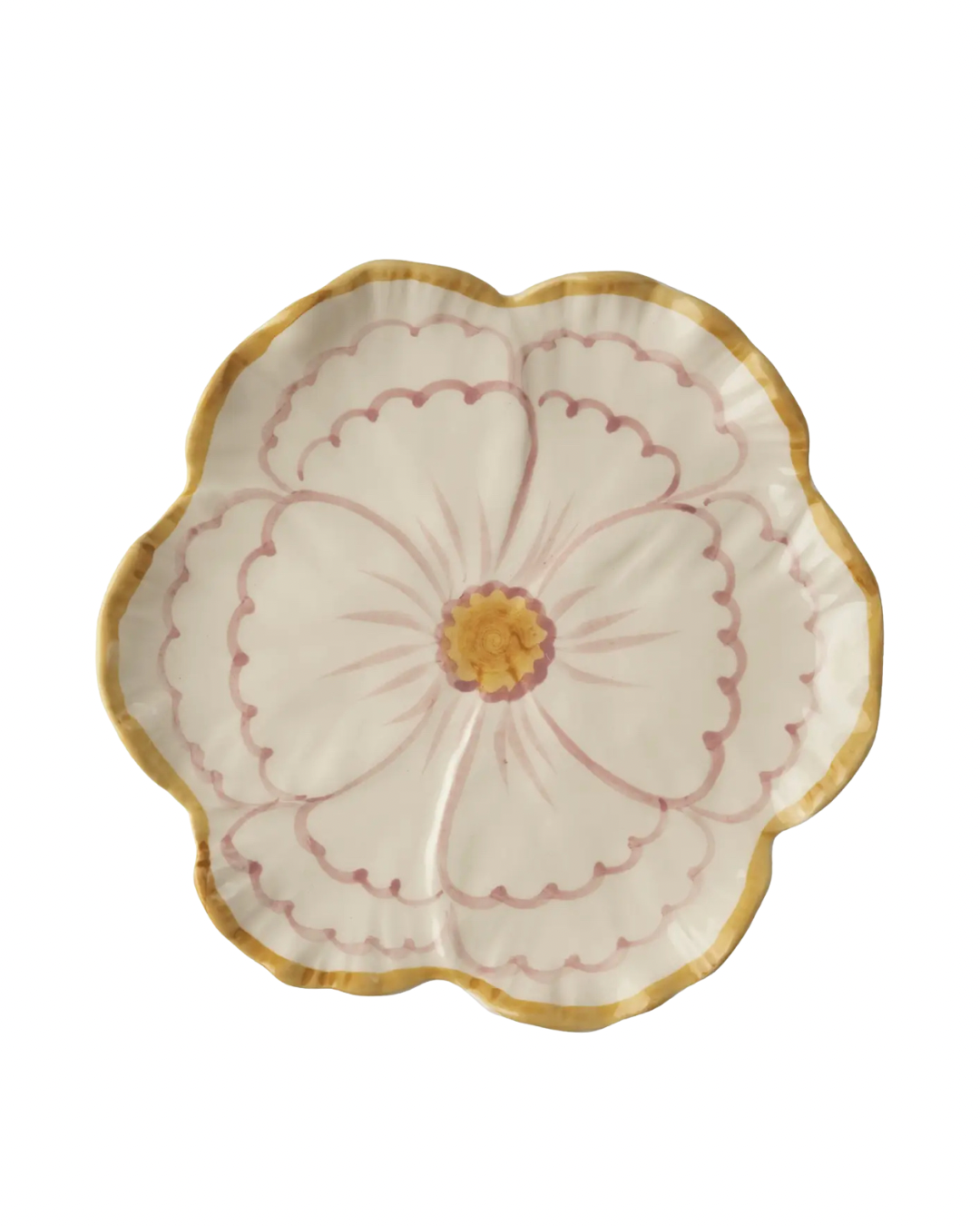 Hand painted Ceramic Flower Plate