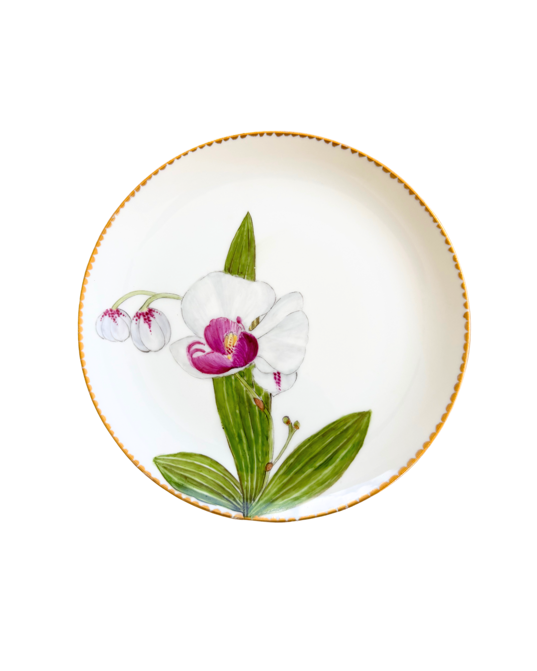 Hand Painted Floral Plates