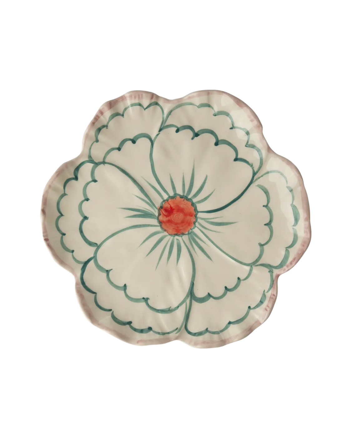 Hand painted Ceramic Flower Plate