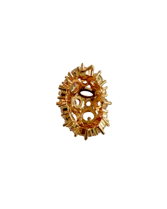 Oval Cluster Stud Earrings