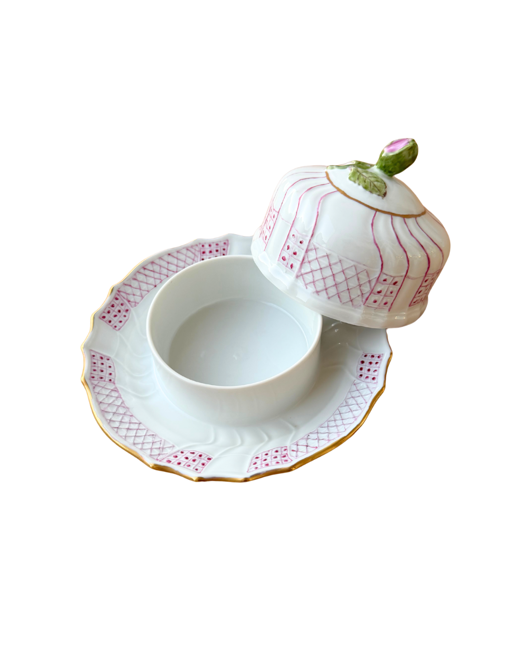Hand Painted Covered Dish