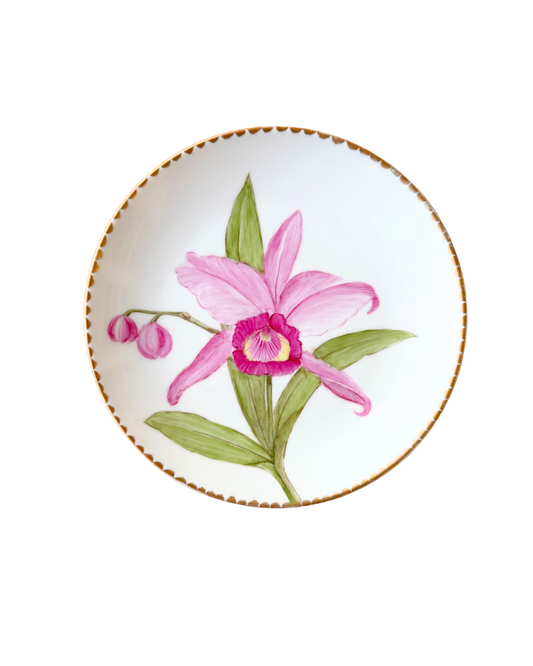 Hand Painted Floral Plates