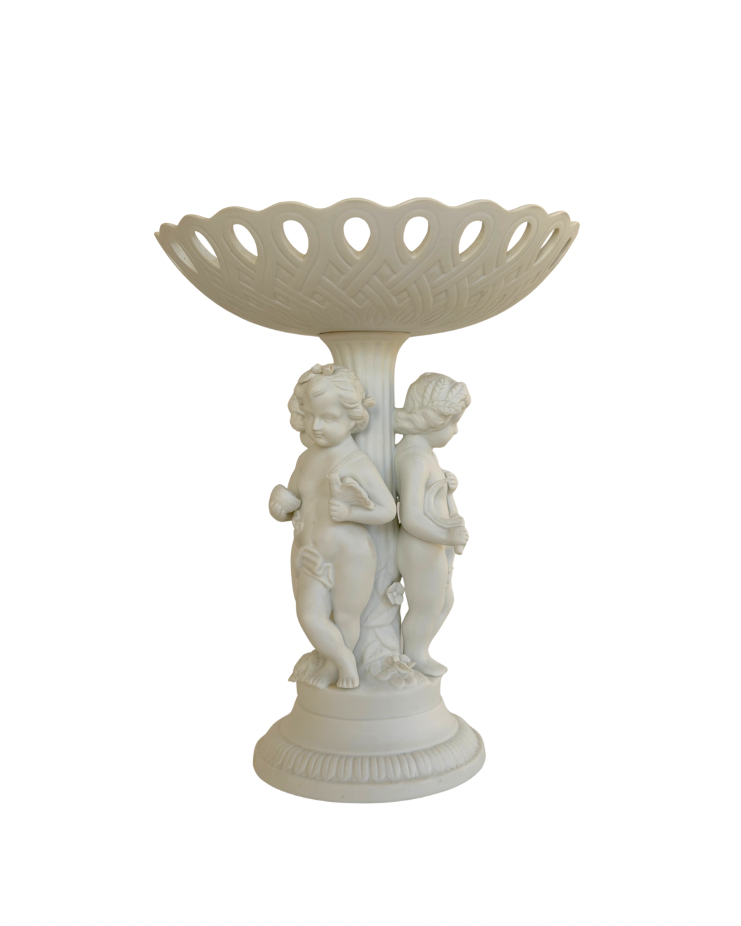 Bisque Cherub Pedestal