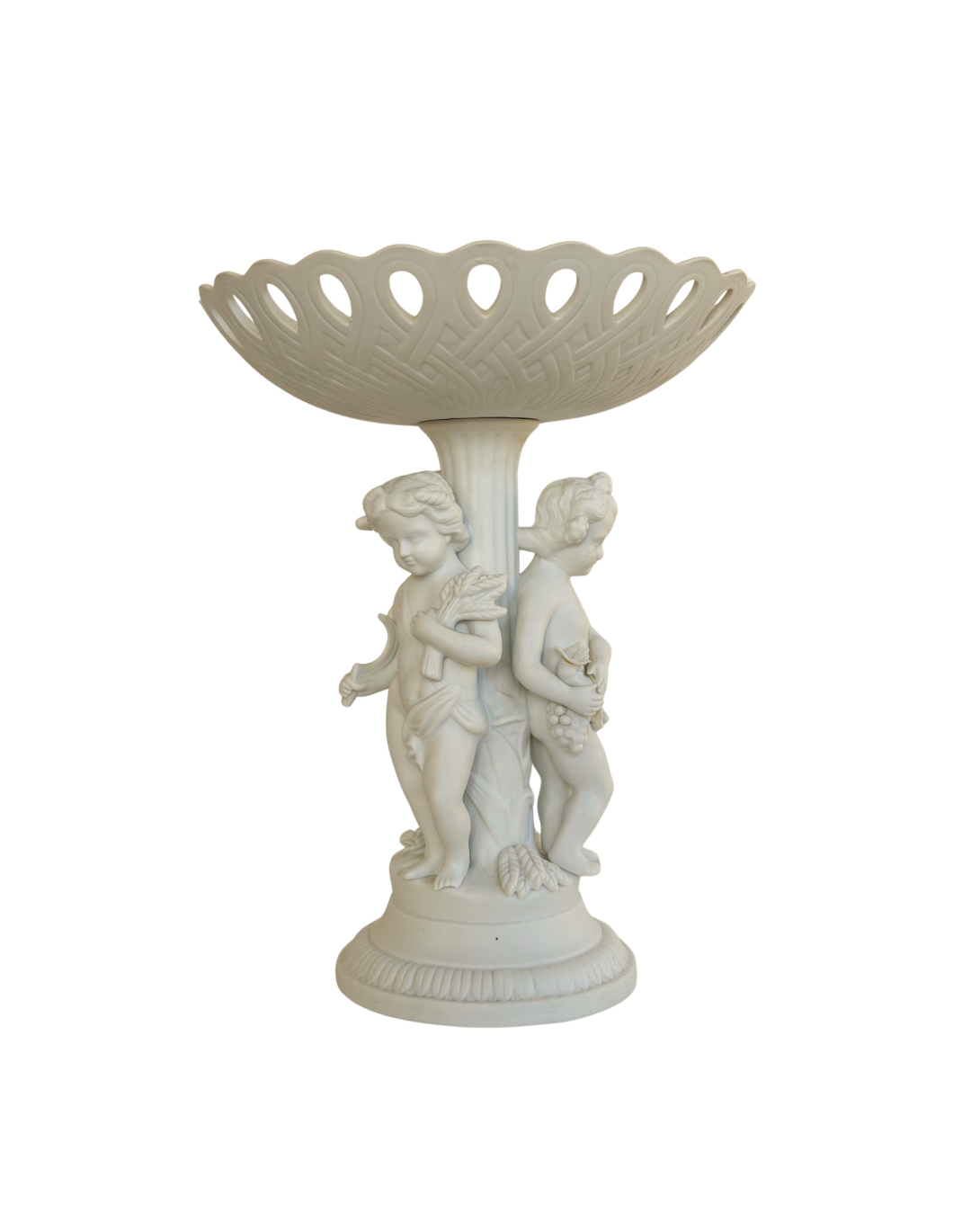 Bisque Cherub Pedestal