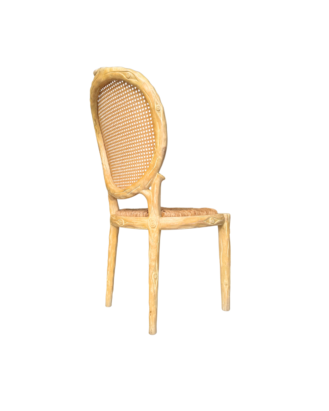 Set of 8 Faux Bois Dining Chairs