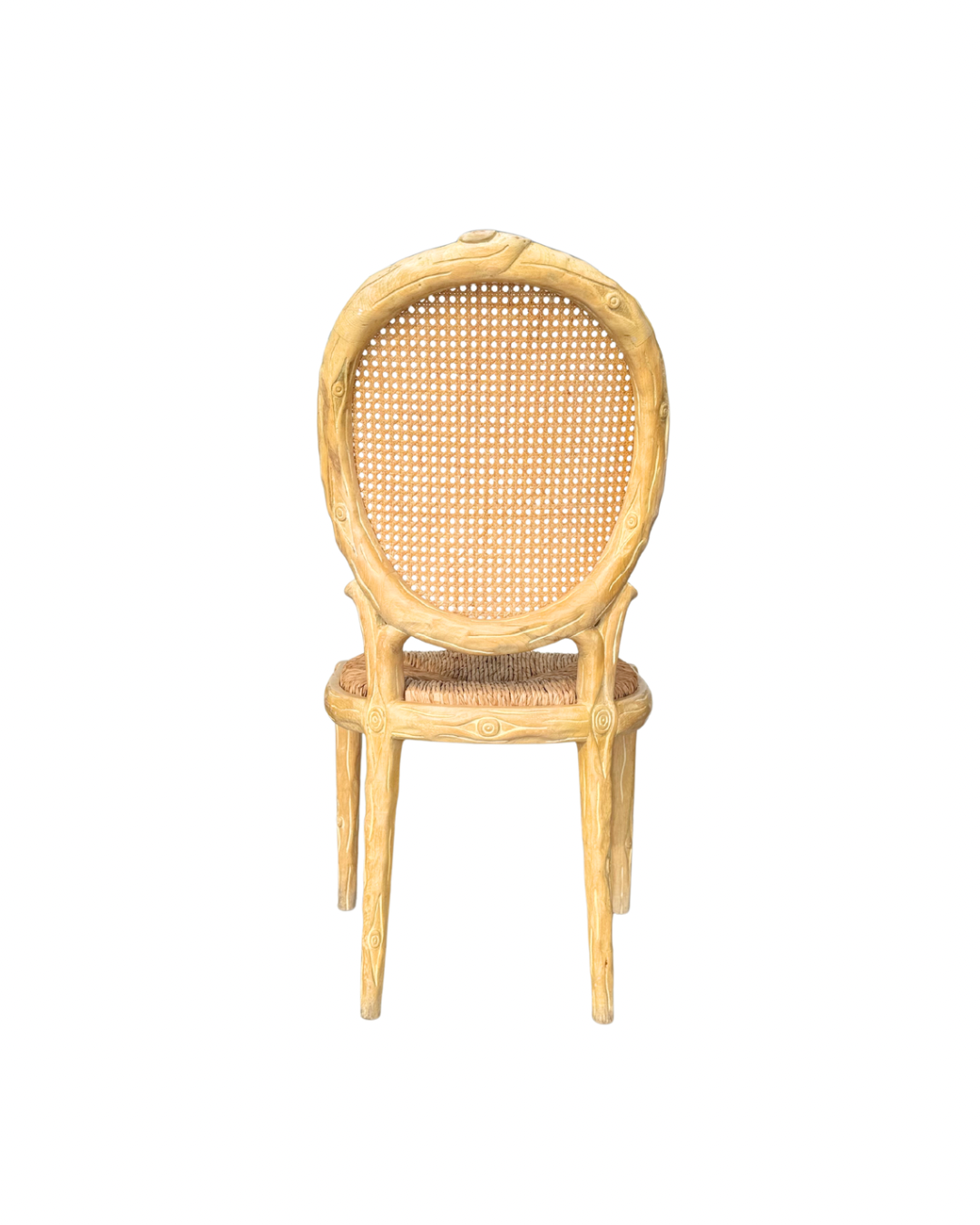 Set of 8 Faux Bois Dining Chairs
