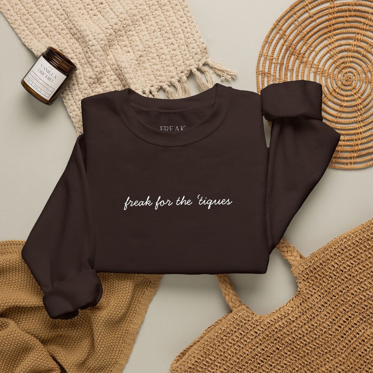 "Drinks for the Tigers" Black Crewneck Sweatshirt — Minimal Script College Fan Pullover