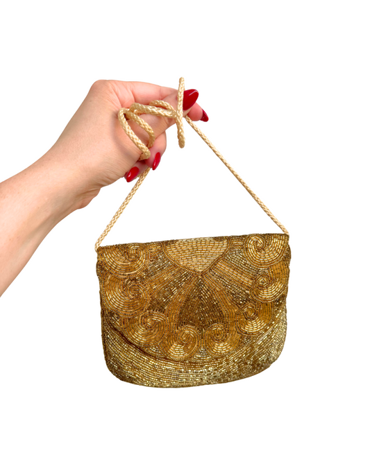 Gold Sequined Crossbody