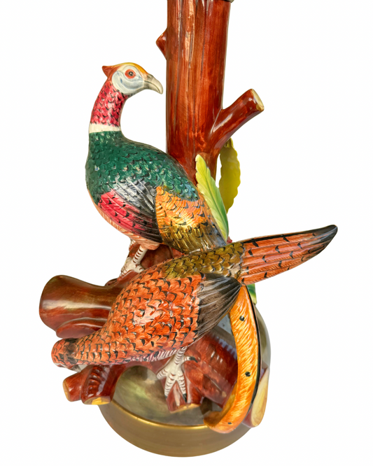 Porcelain Pheasant Lamp