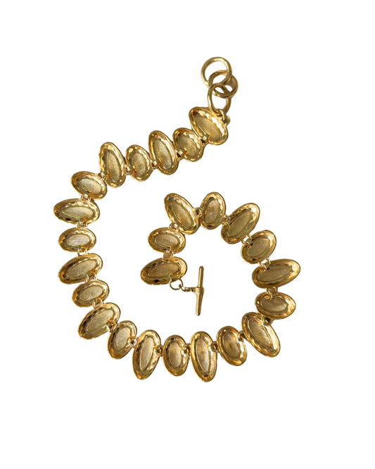 Navy Enamel Necklace