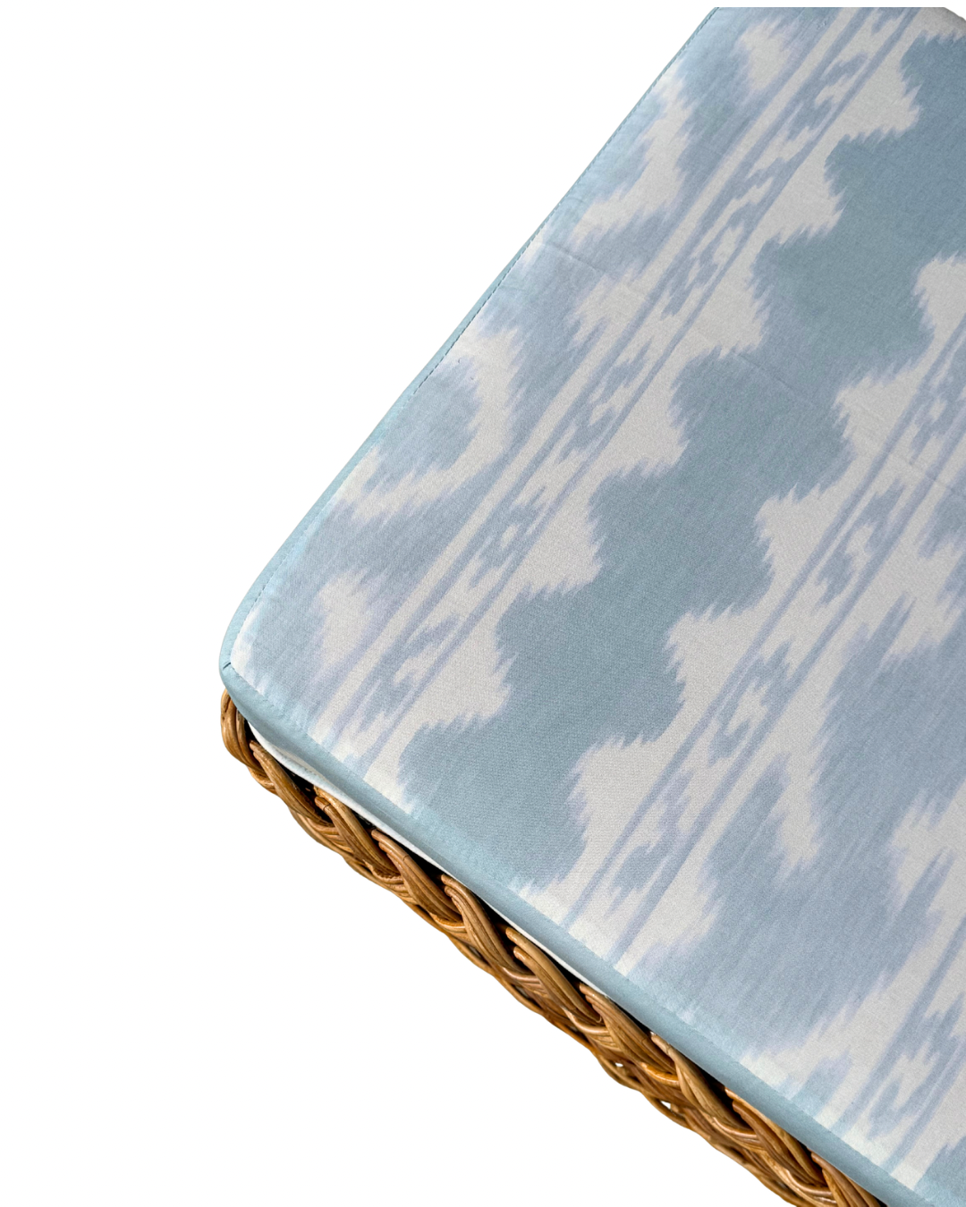 Braided Rattan Ottoman