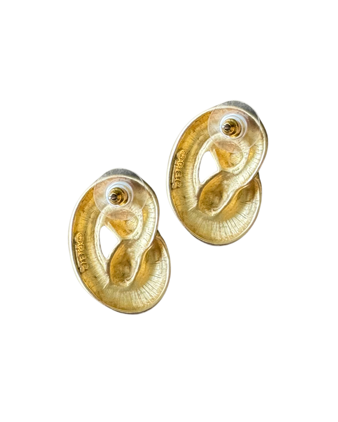 Brushed Gold Knot Earrings