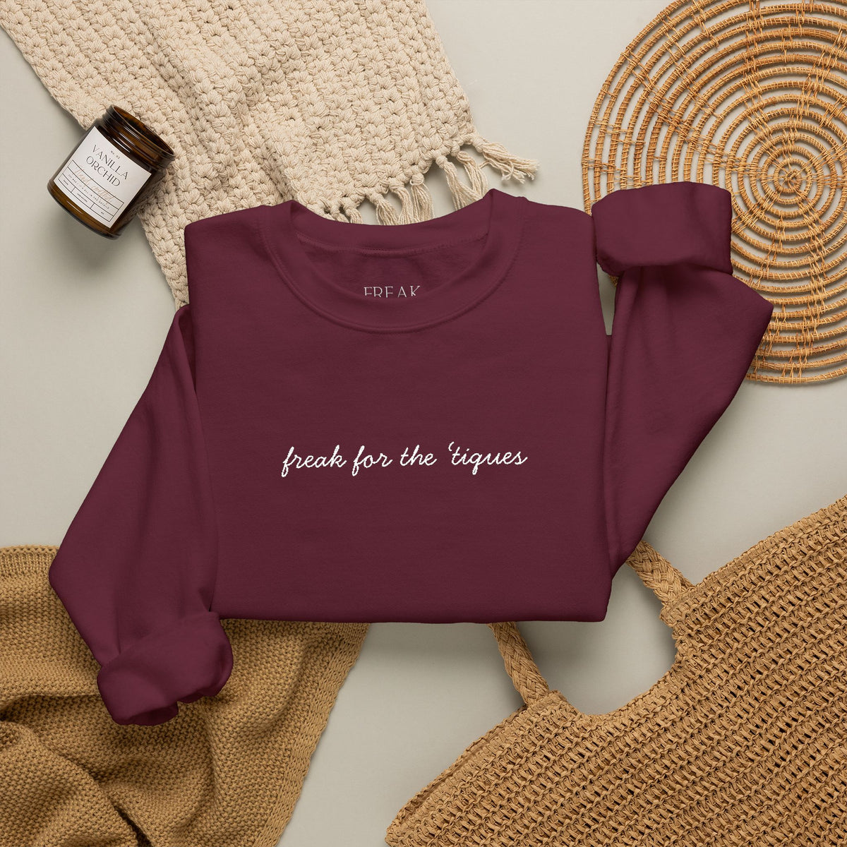 "Drinks for the Tigers" Black Crewneck Sweatshirt — Minimal Script College Fan Pullover