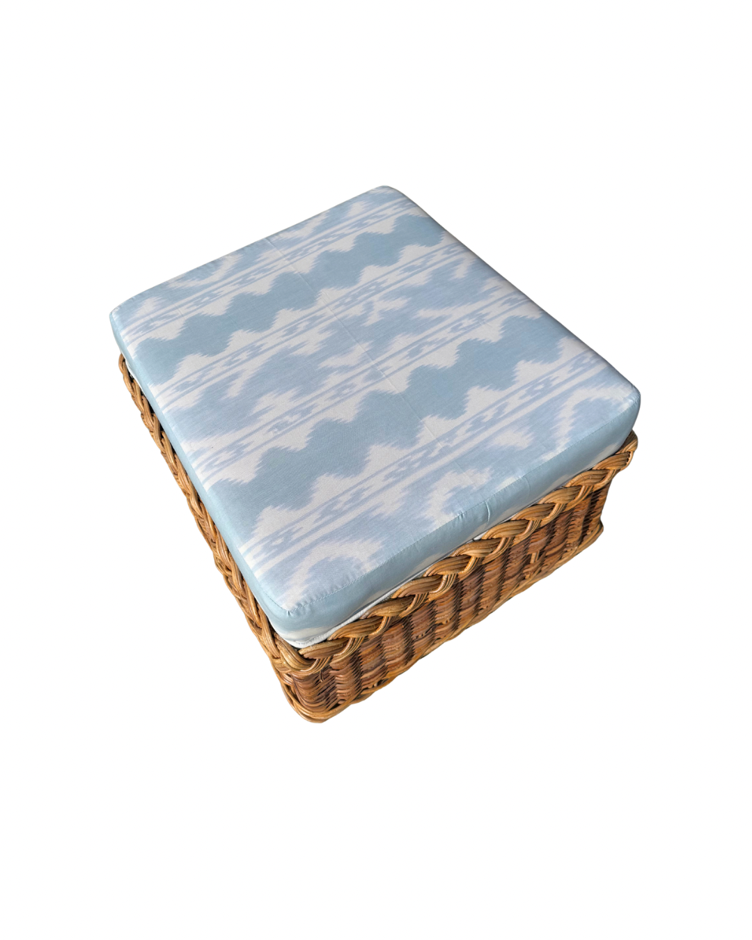 Braided Rattan Ottoman