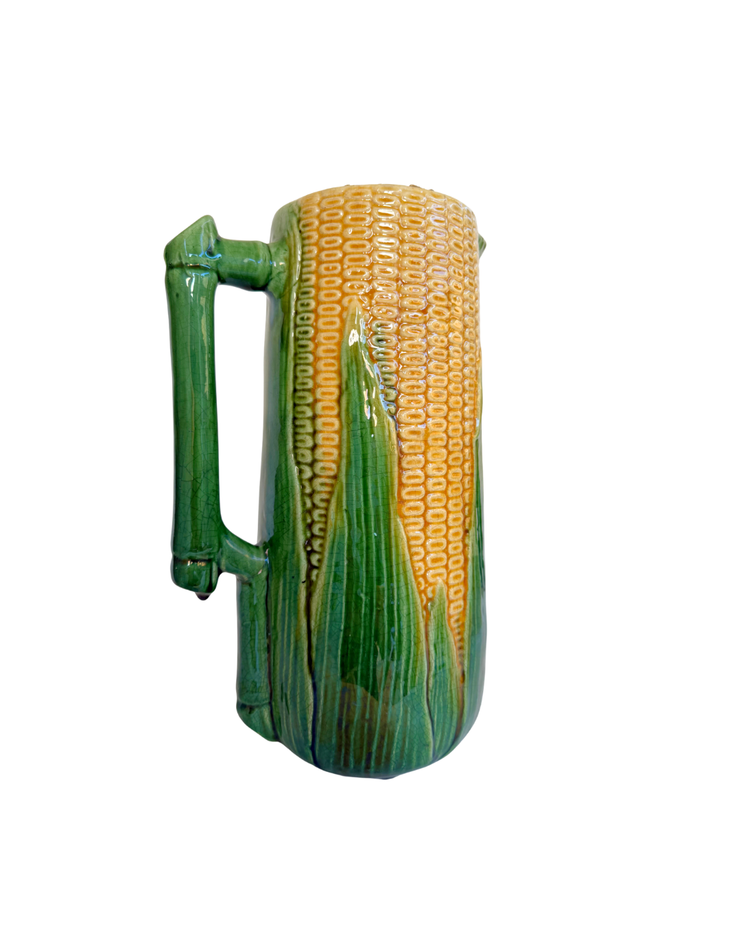 Majolica Corn Pitcher