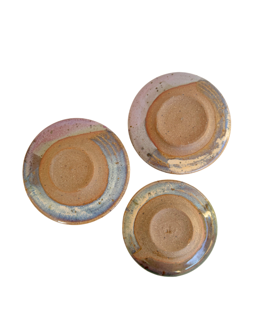 3pc Pottery Trinket Dishes