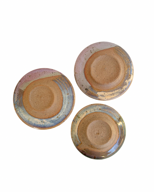 3pc Pottery Trinket Dishes