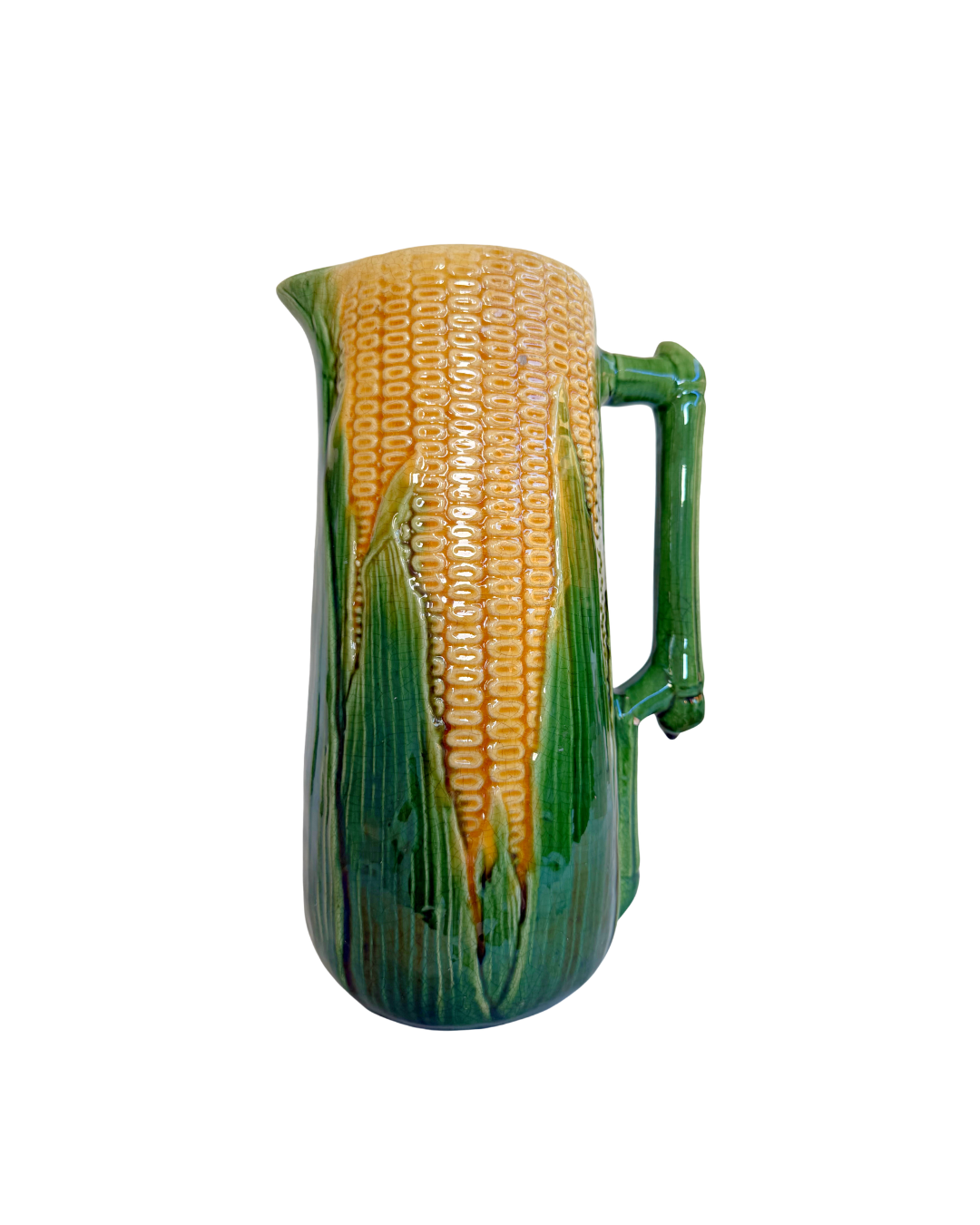 Majolica Corn Pitcher