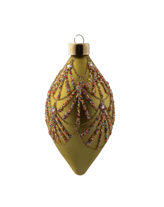 Deco Glitter Glass Ornament