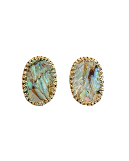 Vintage Napier Mother of Pearl Earrings