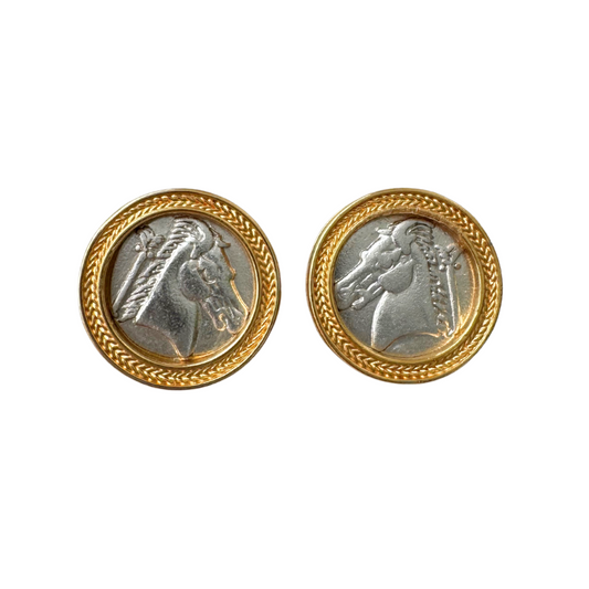 Monet Clip-On Horse Earrings