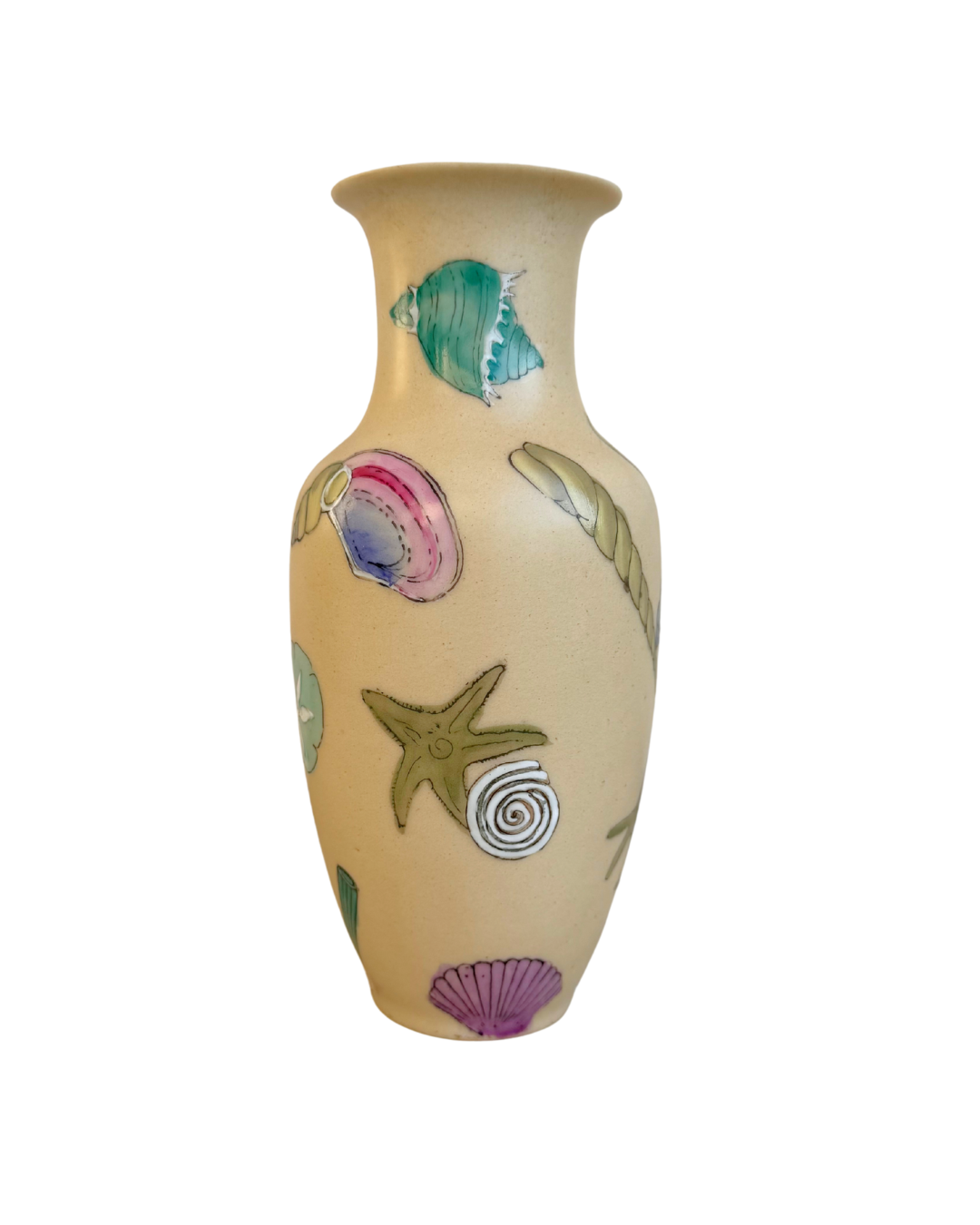 Chinoiserie Shell Vase
