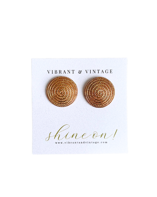 Vintage Button Earrings