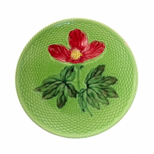 Floral Majolica Plate PAIR