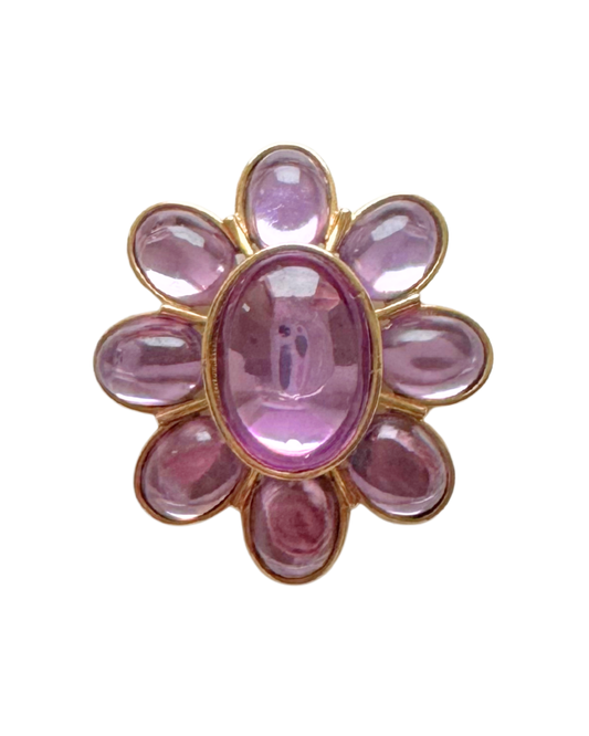 Lilac Cabochon Brooch