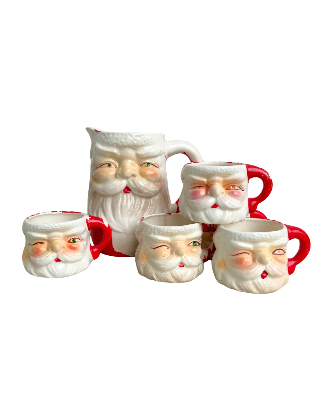 Winking Santa 6pc Set