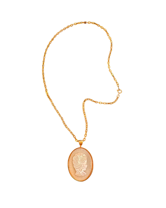 Mother of Pearl Cameo Necklace