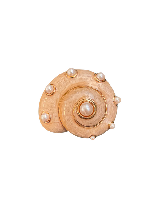 Pearled Shell Brooch