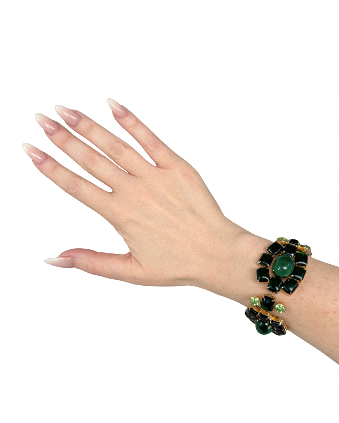 Green Cabochon Bracelet